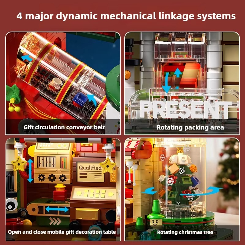 TOYLINX 2782PCS Factory Building Block Ornament Christmas Gifts Construction Blocking Educational Toys For Children 8 Year Old
