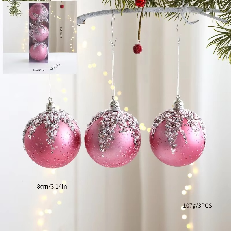 Christmas Ball Ornaments, Shatterproof Christmastree Decorations,Plastic Hanging Ornaments