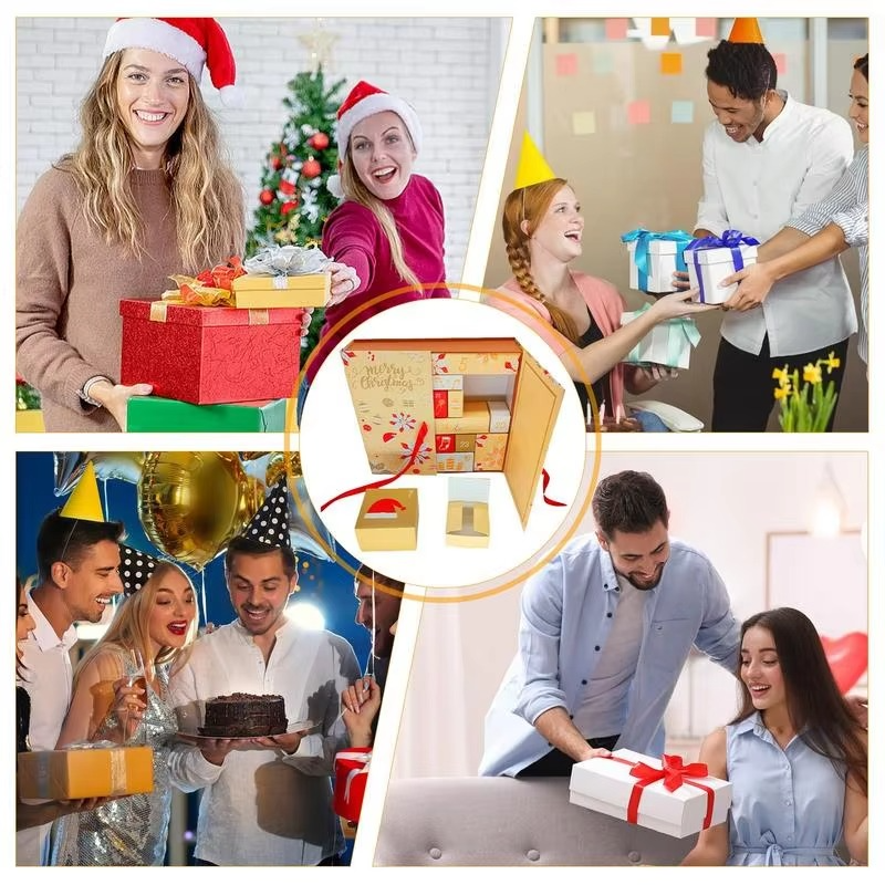 Christmas Countdown Box 24 Grids Adults Made Your Own Advent Calendar Empty Advent Cardboard Boxes To Fill For Small Models