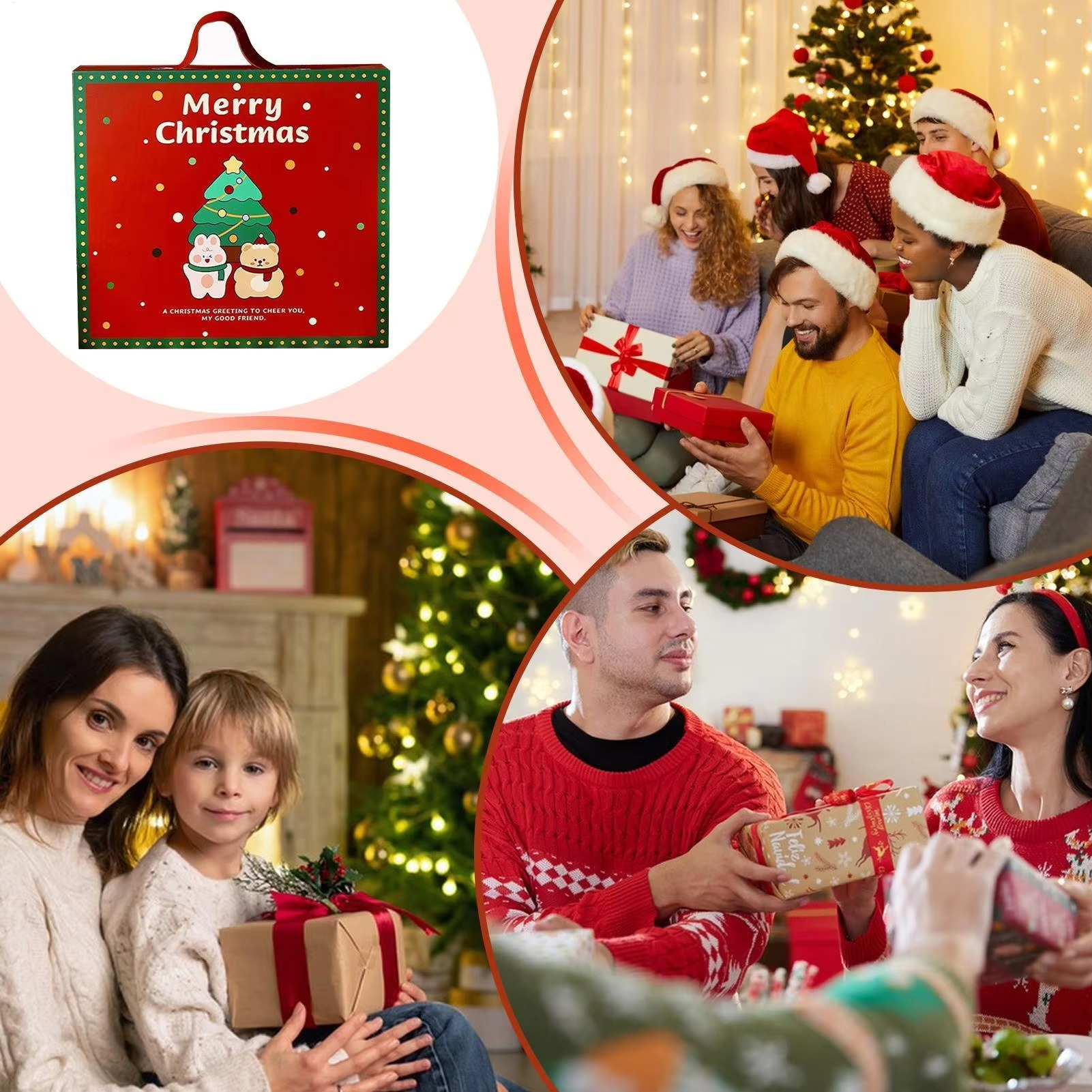 24pcs Empty Christmas Advent Calendar Boxes 24 Days Kids Christmas Countdown Calendar Gift Packaging Small Empty Box for Kids