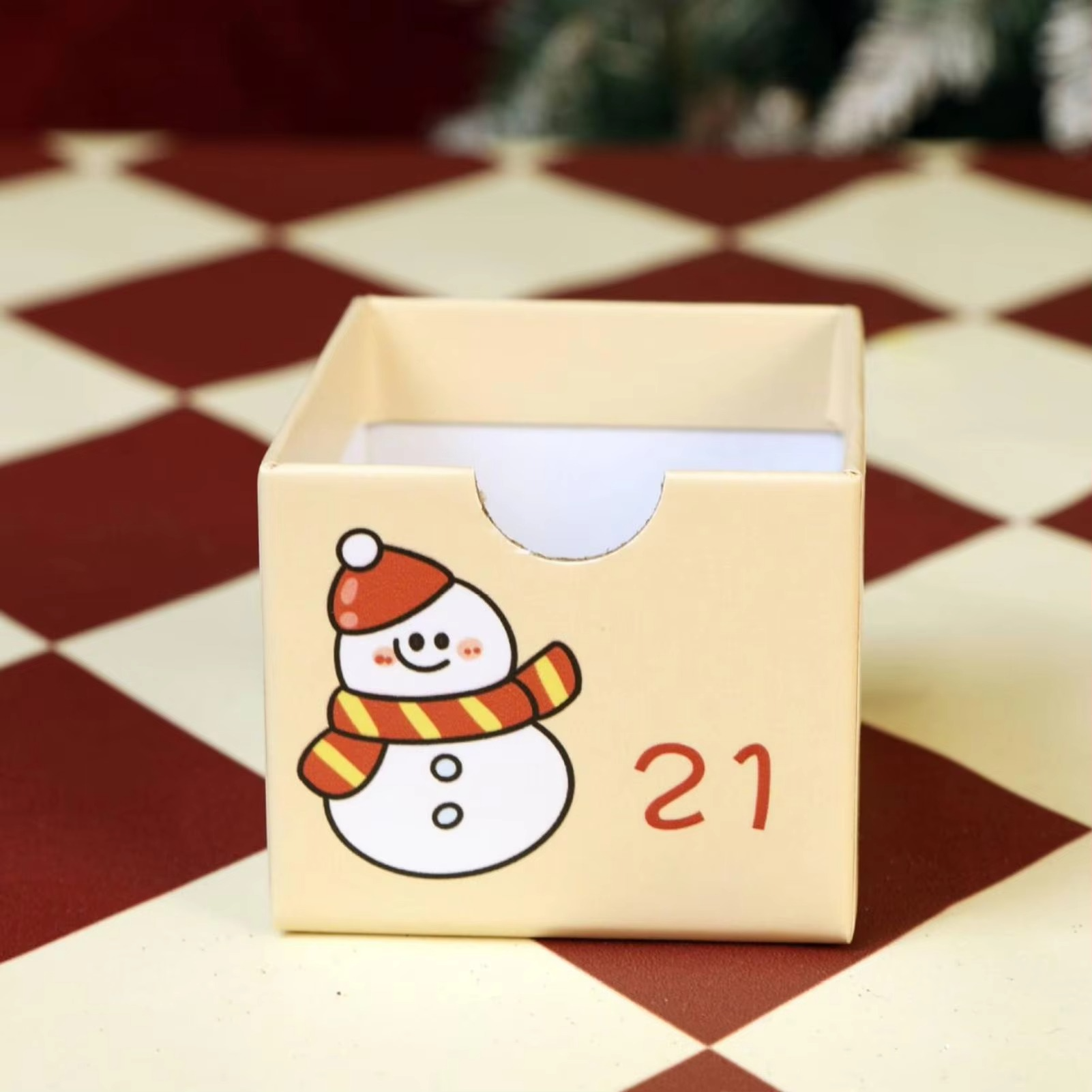 2025 Christmas Countdown empty Gift Box 24 Grid Fillable Folding Christmas Advent Box DIY advent calendar gift box Party Supply