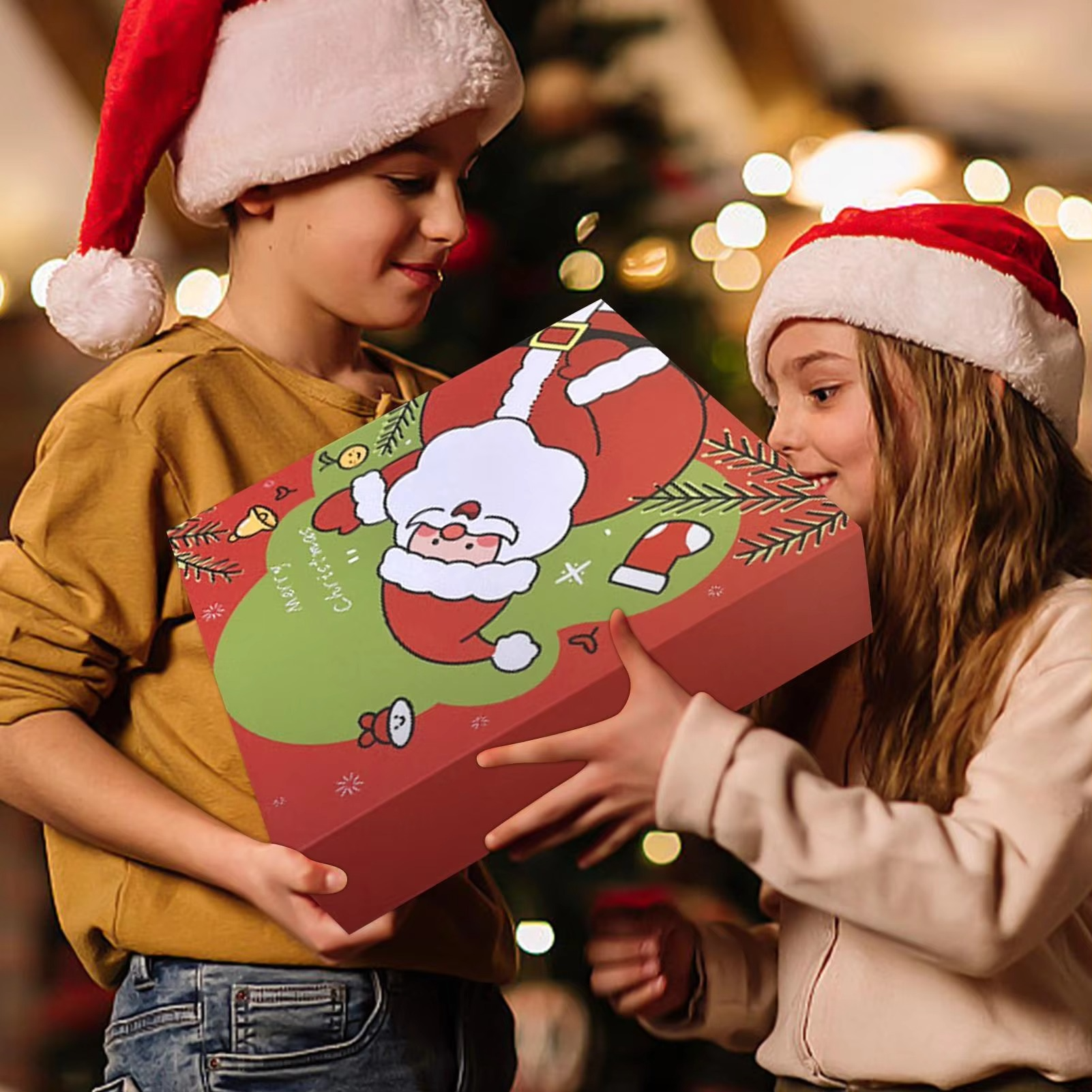 2025 Christmas Countdown empty Gift Box 24 Grid Fillable Folding Christmas Advent Box DIY advent calendar gift box Party Supply
