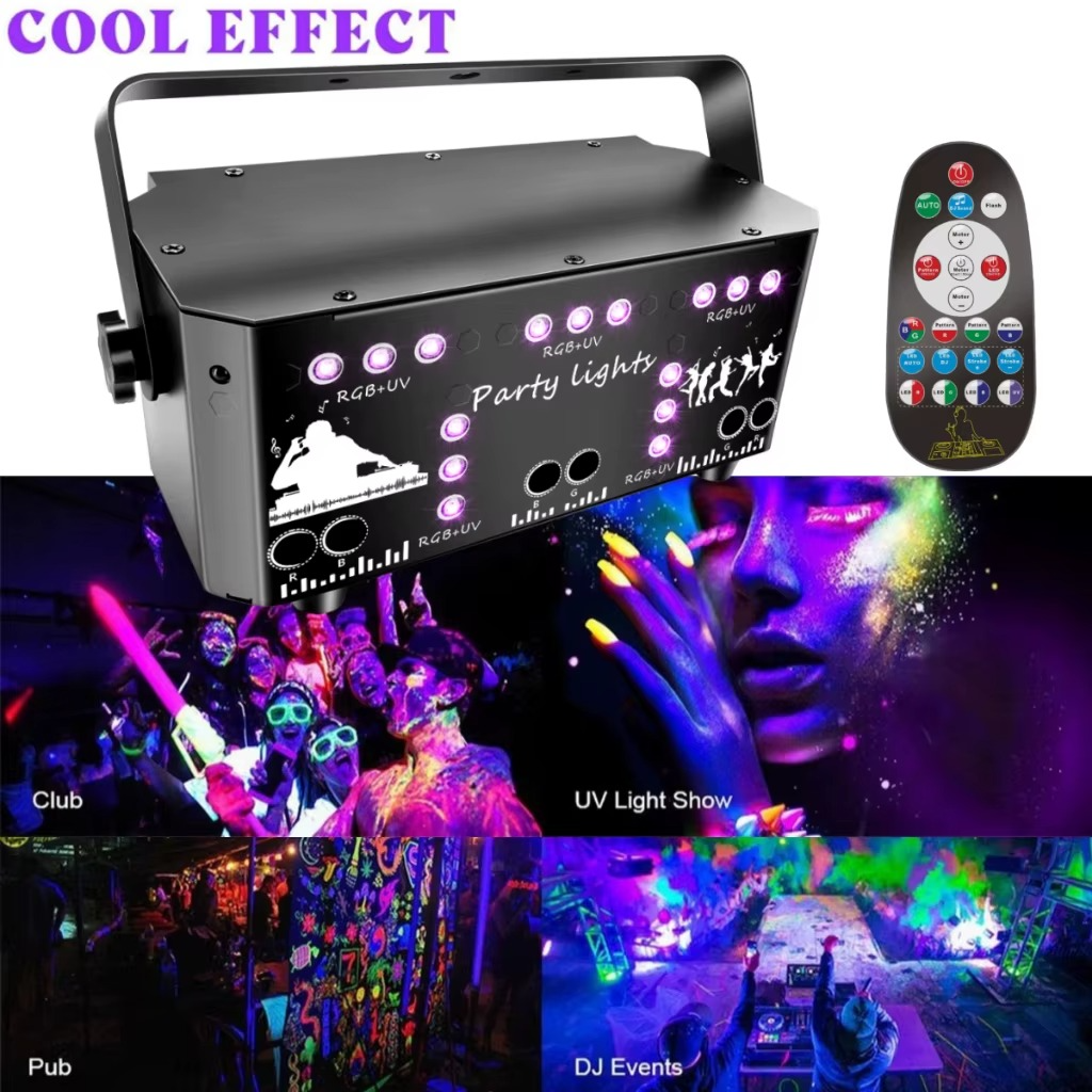 Christmas Stage Lights With 21 Laser Spotlights Disco Lights dj Laser Light Party |( Remote / Voice /DMX512 )control)