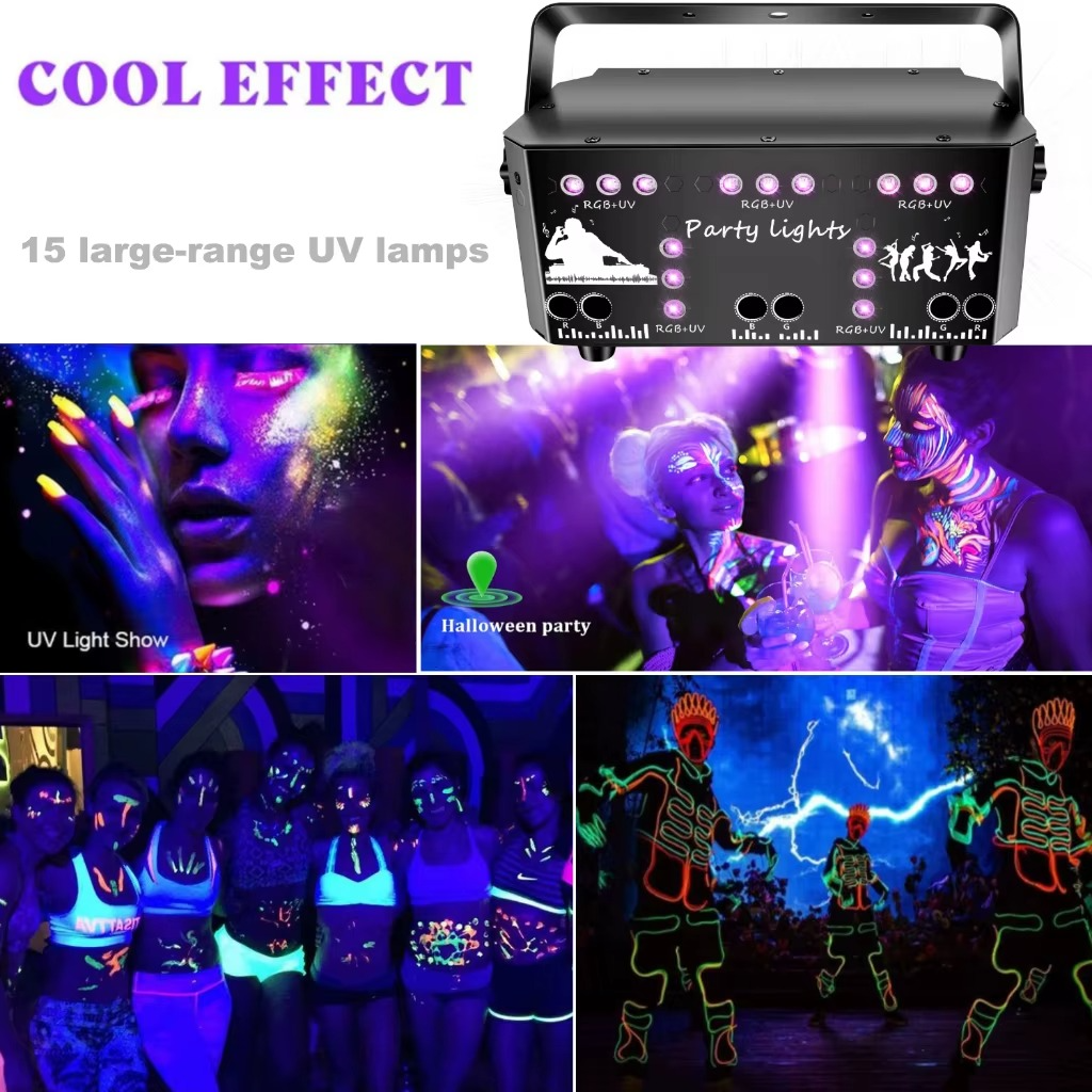 Christmas Stage Lights With 21 Laser Spotlights Disco Lights dj Laser Light Party |( Remote / Voice /DMX512 )control)