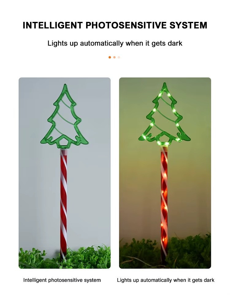 Solar Ground Plug Light A Set Of Dragging Five Green Christmas Tree Light Strings Home Courtyard Garden Decorative Lights