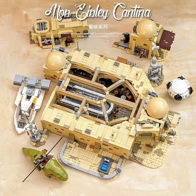 Hot selling 3187 Mos Eisley Home Decoration Model Tavern 75290 Birthday Gift 60016 Home Decoration Christmas Gift