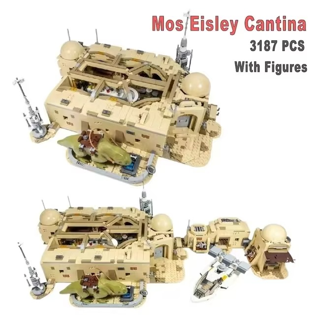 Hot selling 3187 Mos Eisley Home Decoration Model Tavern 75290 Birthday Gift 60016 Home Decoration Christmas Gift