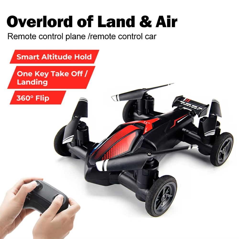 JJRC Land and Air Dual Use RC Drone 360° Tumbling 2.4G Remote Control Quadcopter One-touch Landing Flying Car Children's Toys