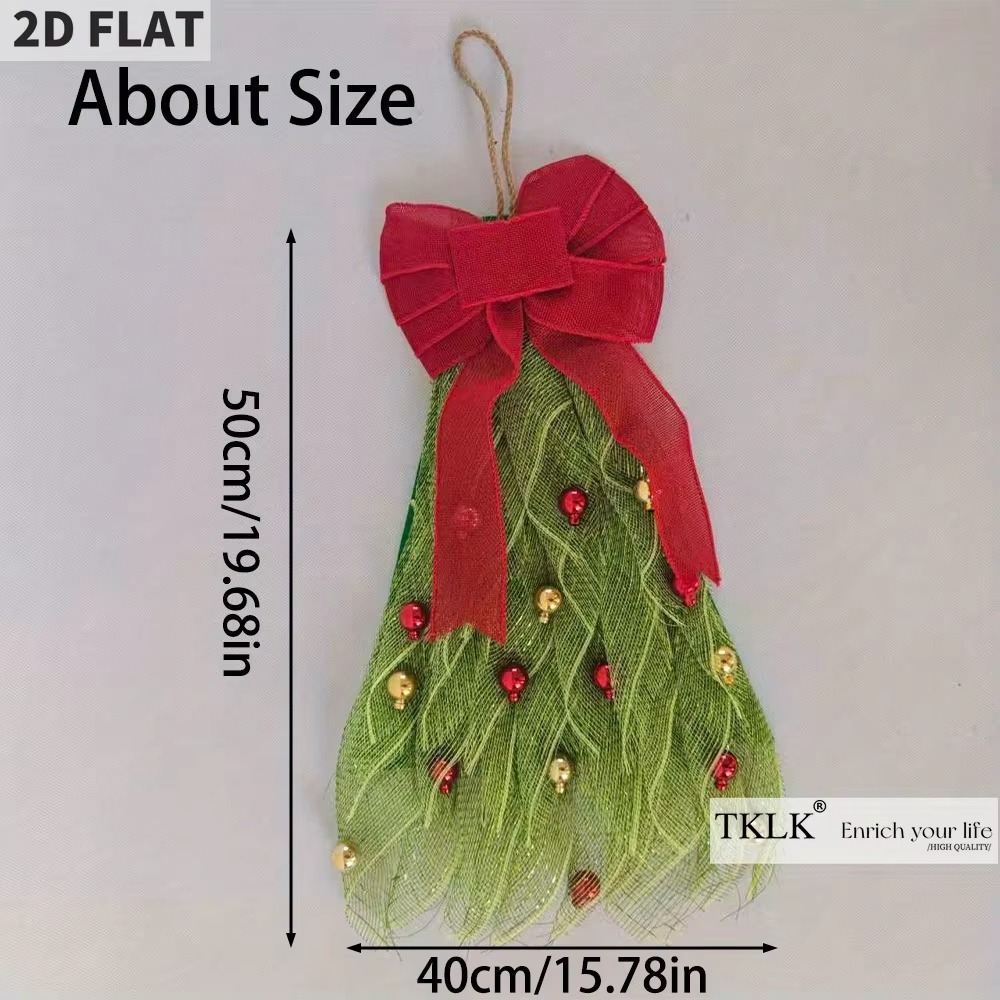1pc Christmas Ornaments, Party Supplies- Elegant Bow Decoration in Red, Green, Suitable for various occasions, Holiday Decor