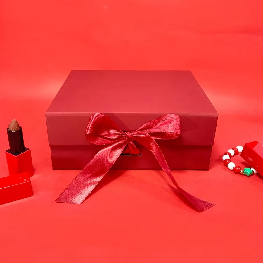 Wedding Gift Box with Lid Ribbon Bridesmaid Proposal Gift Boxes Christmas Halloween Gift Package Party Craft Gift Boxes S146