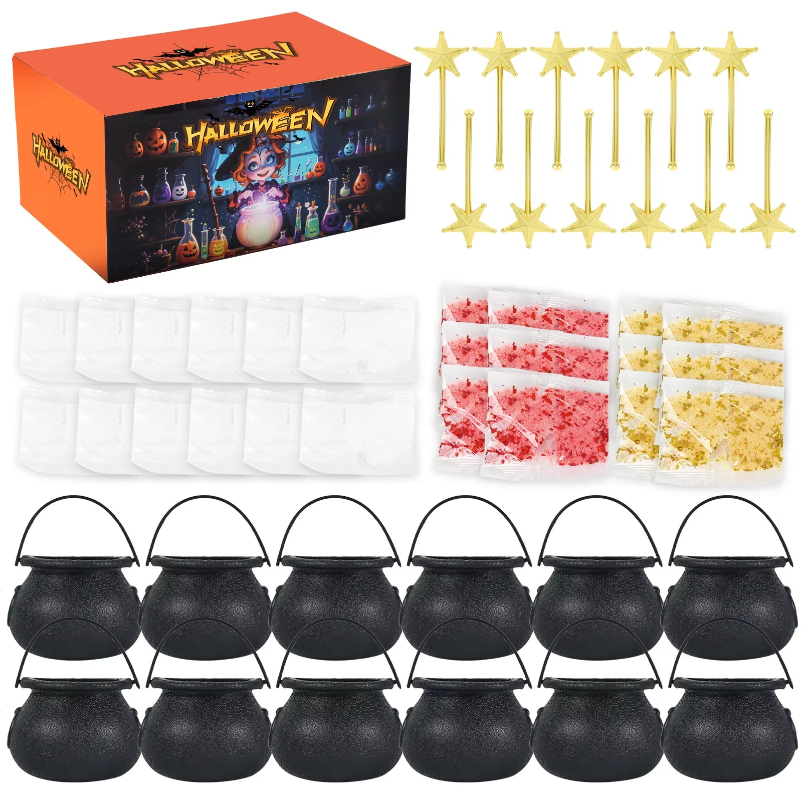 Halloween Magic Witch Jar Volcano Eruption Small Experiment Party Children's Toys Ghost Christmas Decorations Birthday Gift