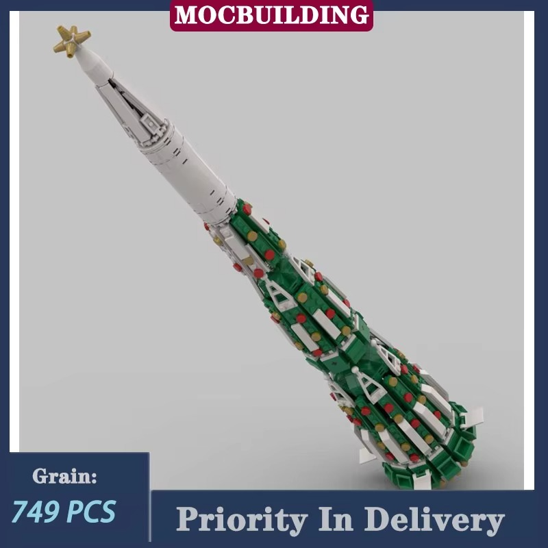 Christmas Tree N1-L3 Model Building Blocks Assembly MOC Rocket Christmas Day Collection Toys Christmas Gifts