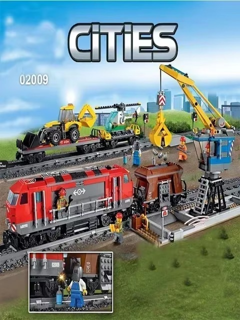 NEW MOC 60098 CITY Heavy-Haul Train Building Block Building Blocks Children's Educational Toys Christmas Birthday Kid Toy Gift