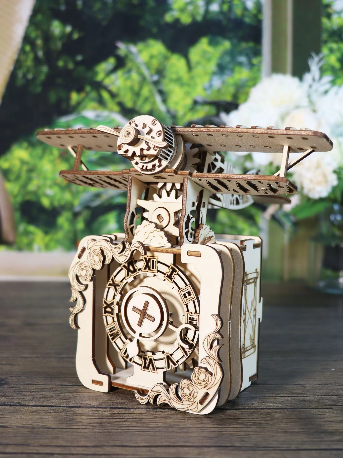 3d Wooden Puzzle Punk Airplane Music Box You Are My Sunshine Handmade Assembly Model Kit Holidays Brthdays Christmas Gifts