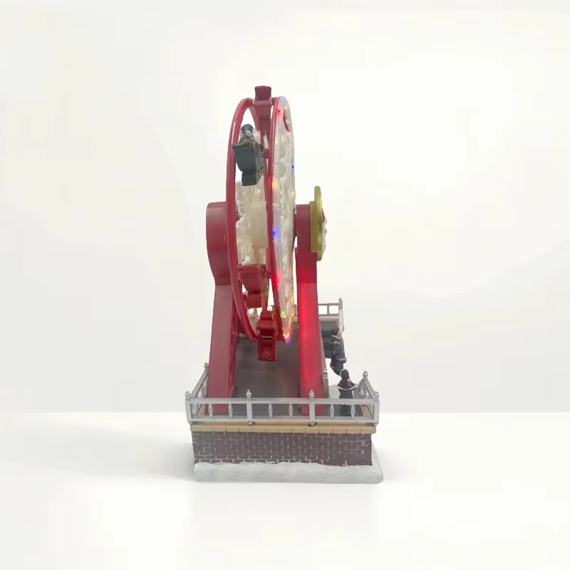 Vintage Mini Carousel Ferris Wheel Music Box Holiday Gift Toy Ornament Glowing Craft Wholesale