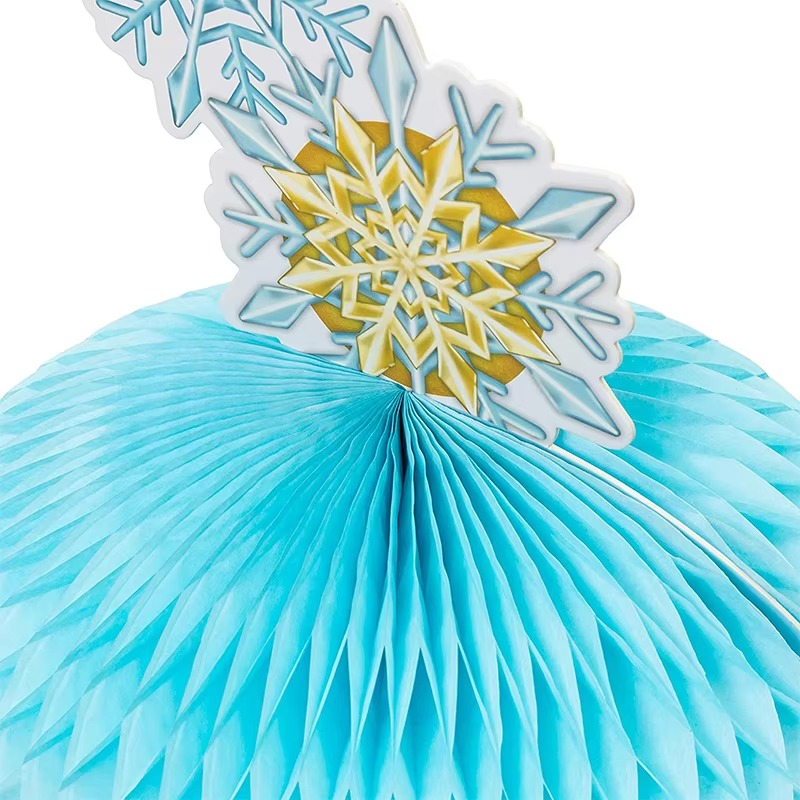 6Pcs Gold Blue White Snowflake Centerpieces Christmas Table Decoration New Year Winter Wonderland Frozen Birthday Party Supplies