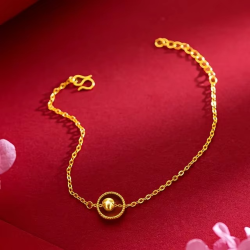 Noble AU999 gold Necklace Pendant Goddess 24Kreal gold pendant Valentine's Day gift for girlfriend