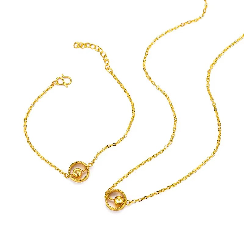 Noble AU999 gold Necklace Pendant Goddess 24Kreal gold pendant Valentine's Day gift for girlfriend