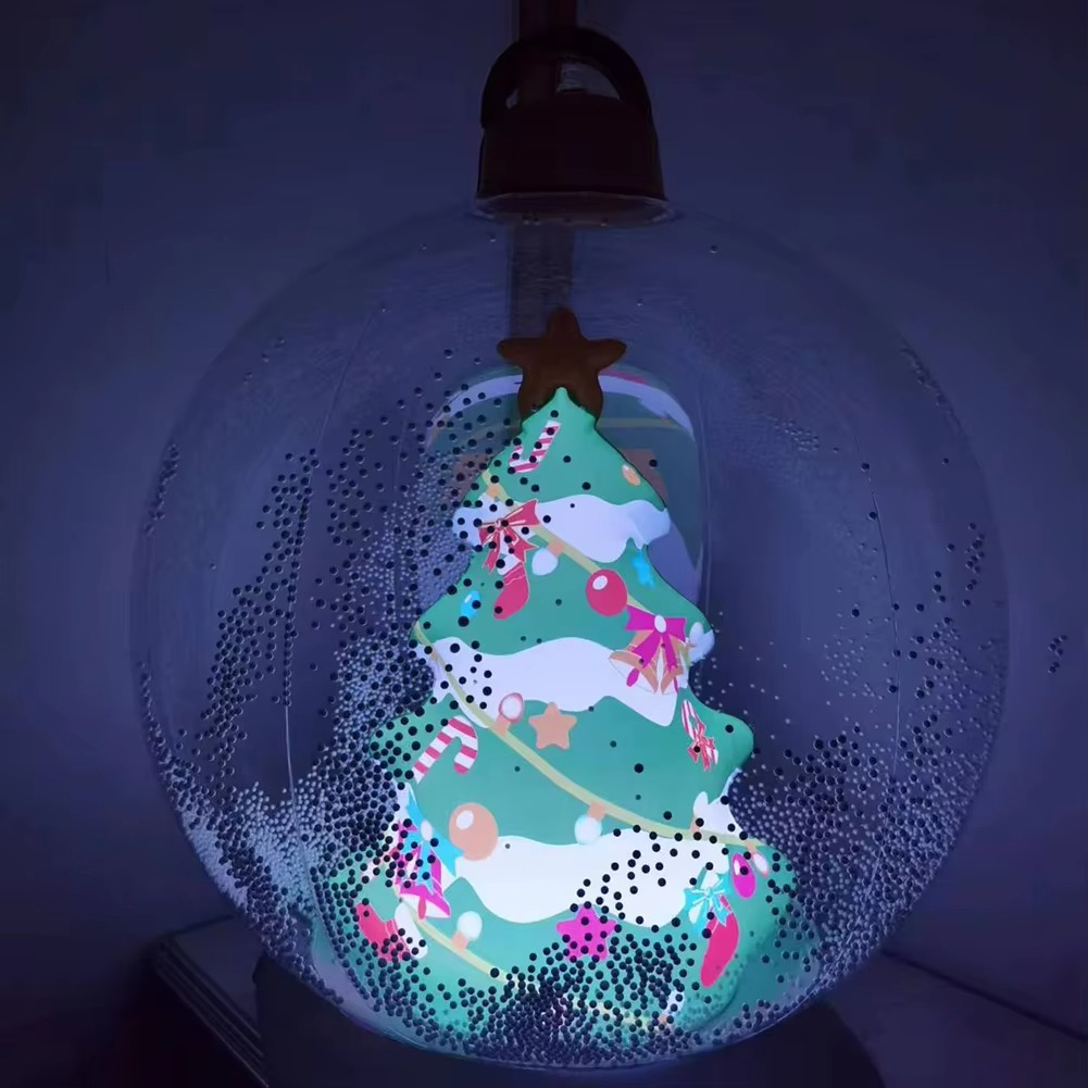 24 Inch Giant Inflatable Christmas Balls Outdoor Christmas Decorations with Light Remote for Holiday Party Indoor Outdoor Decor