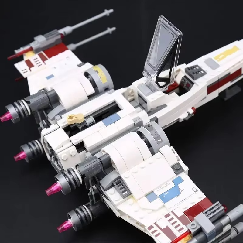NEW IN STOCK Spaceship T-65 Aircraft Fighter Space StarFighter Fit 75218 Building Blocks Bricks Toys For Kid Christmas Gift