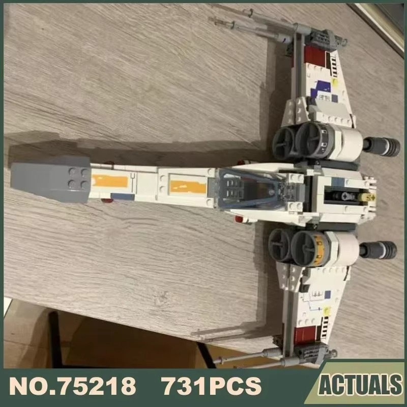 NEW IN STOCK Spaceship T-65 Aircraft Fighter Space StarFighter Fit 75218 Building Blocks Bricks Toys For Kid Christmas Gift