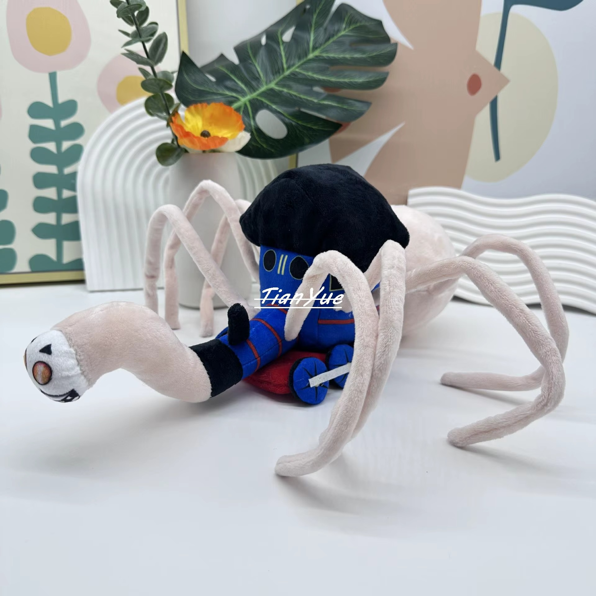 Halloween Horror Train spider Doll stuffed Xmas doll for children's gift 36cm
