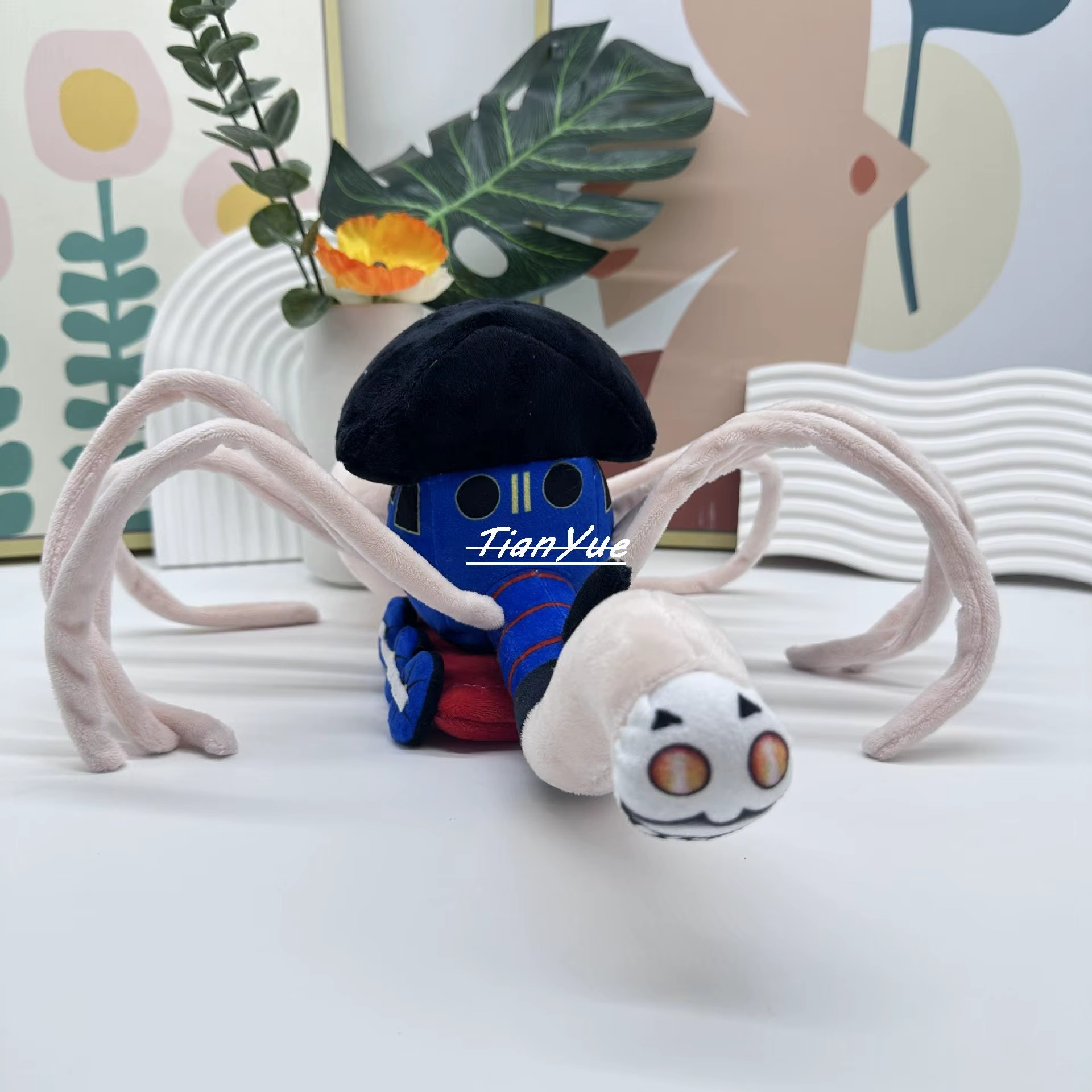Halloween Horror Train spider Doll stuffed Xmas doll for children's gift 36cm
