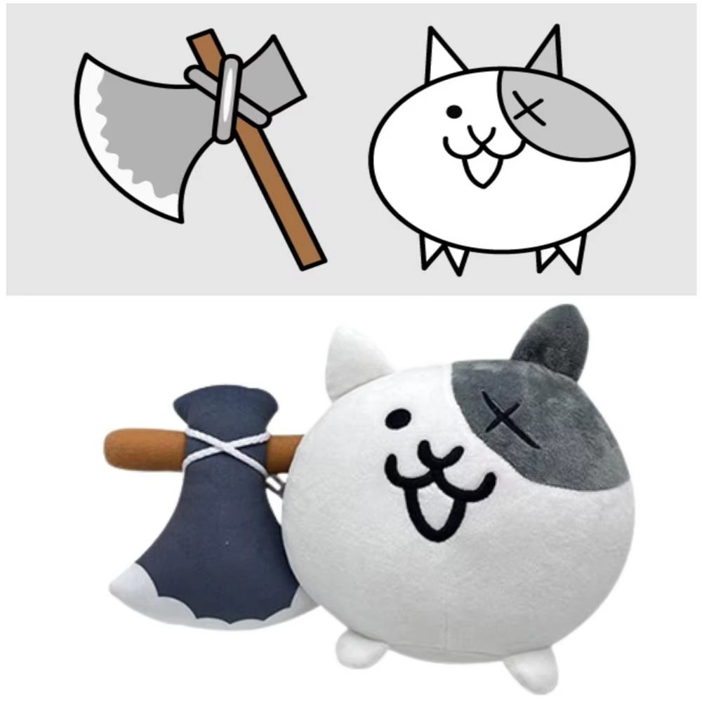 Cartoon Nyanko Great War Plush Doll Anime Animal Battle Cats Stuffed Plushie Toys For Kids Christmas Birthday Gifts