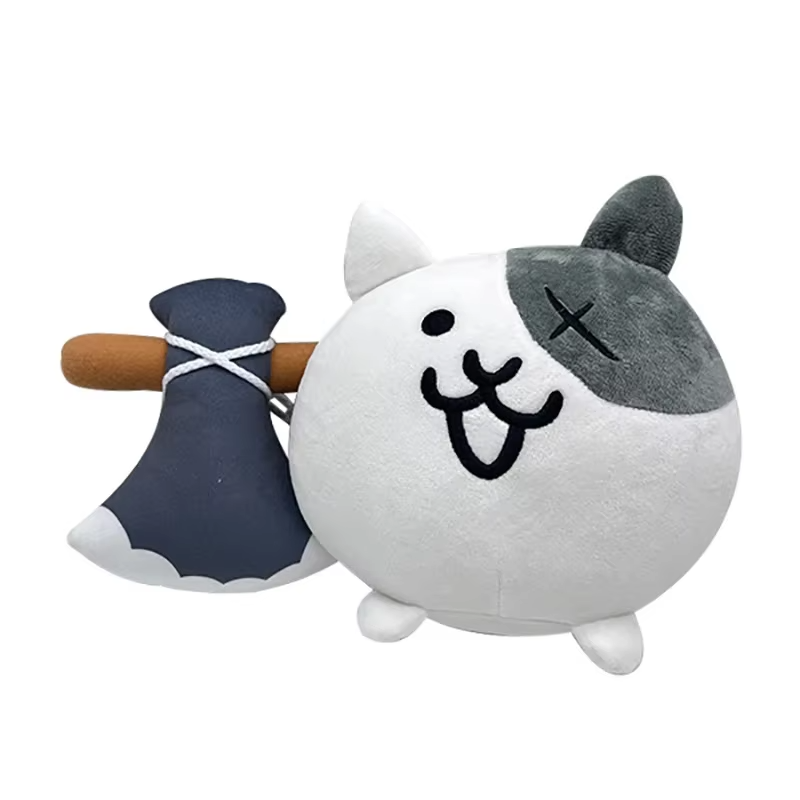 Cartoon Nyanko Great War Plush Doll Anime Animal Battle Cats Stuffed Plushie Toys For Kids Christmas Birthday Gifts
