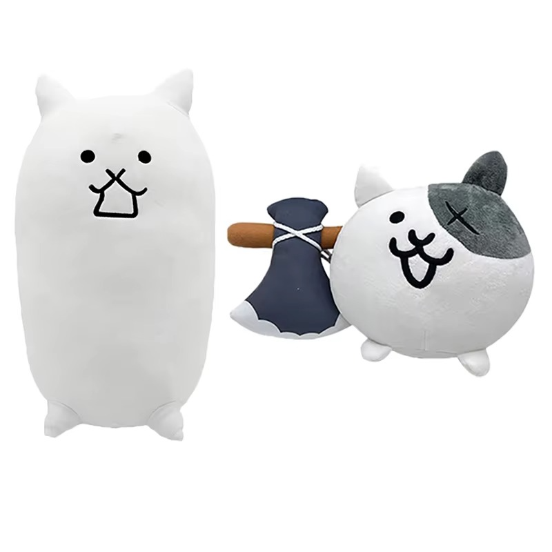 Cartoon Nyanko Great War Plush Doll Anime Animal Battle Cats Stuffed Plushie Toys For Kids Christmas Birthday Gifts