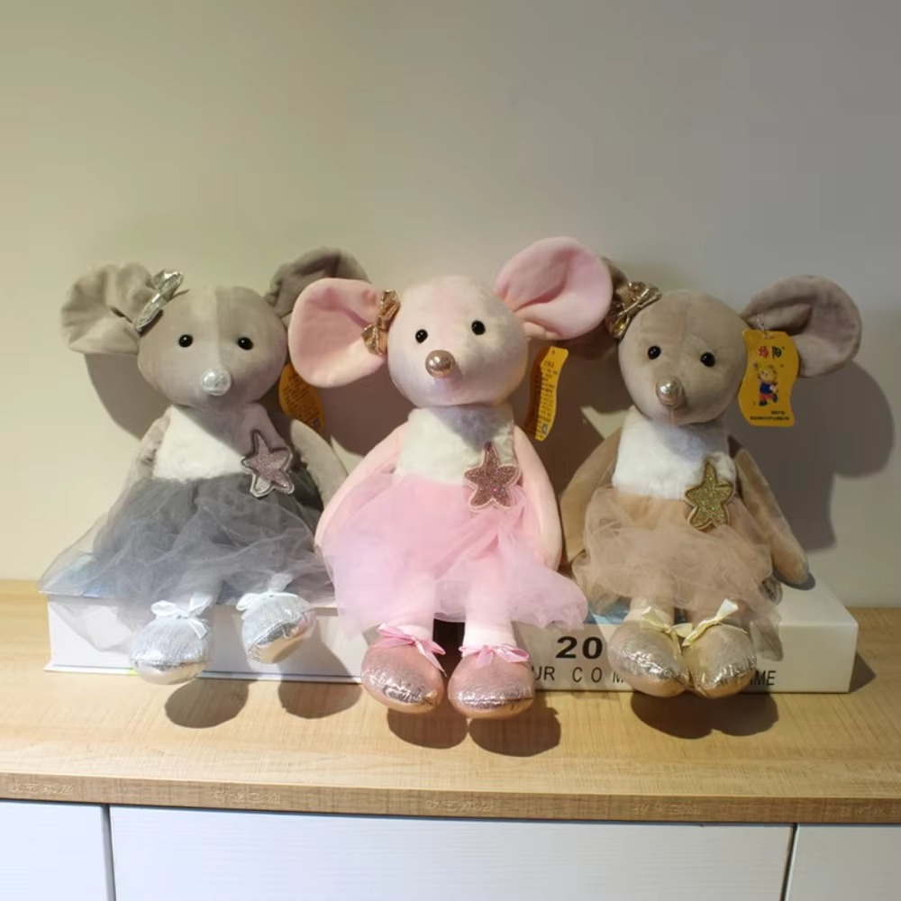 MINISO new ballet mouse plush toy cute cartoon plush doll room decoration for boys and girls birthday Christmas gift