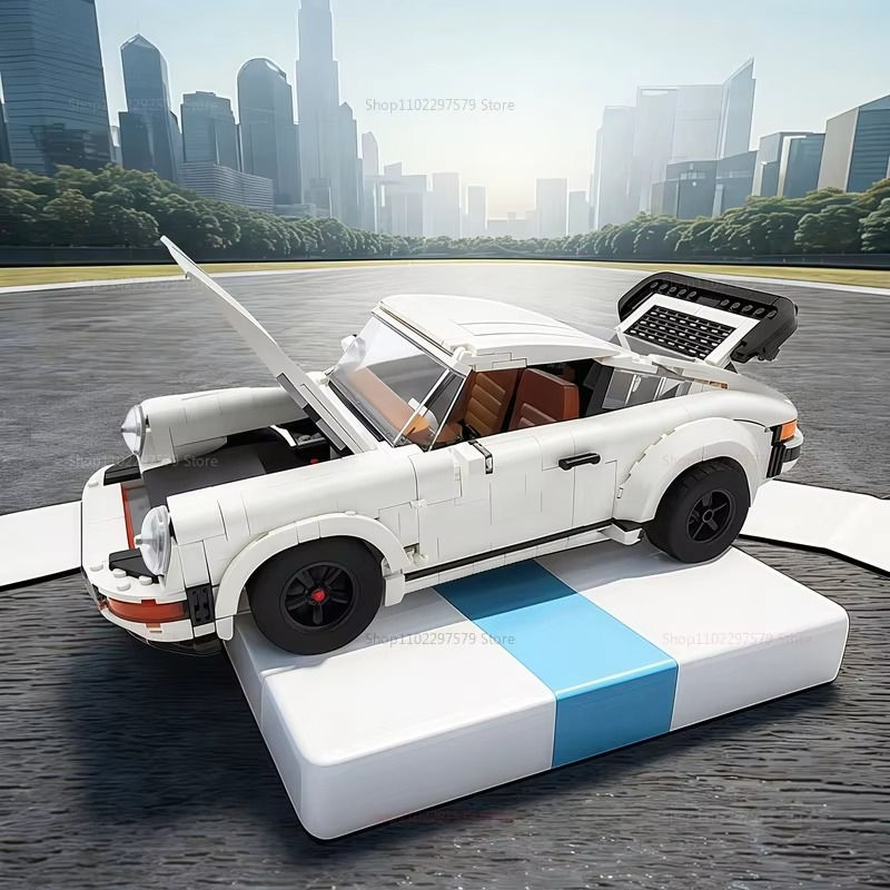 1458PCS Retro Car Model Building Blocks Set 2in1 Vintage Race Car Kit for Adults Kids Collectors Gift Christmas Holiday DIY Toy