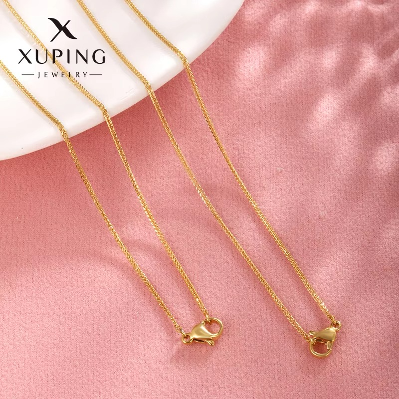Luxury 24K 9999 Pure Gold real gold Square chain personality chain men's and women's boss necklace