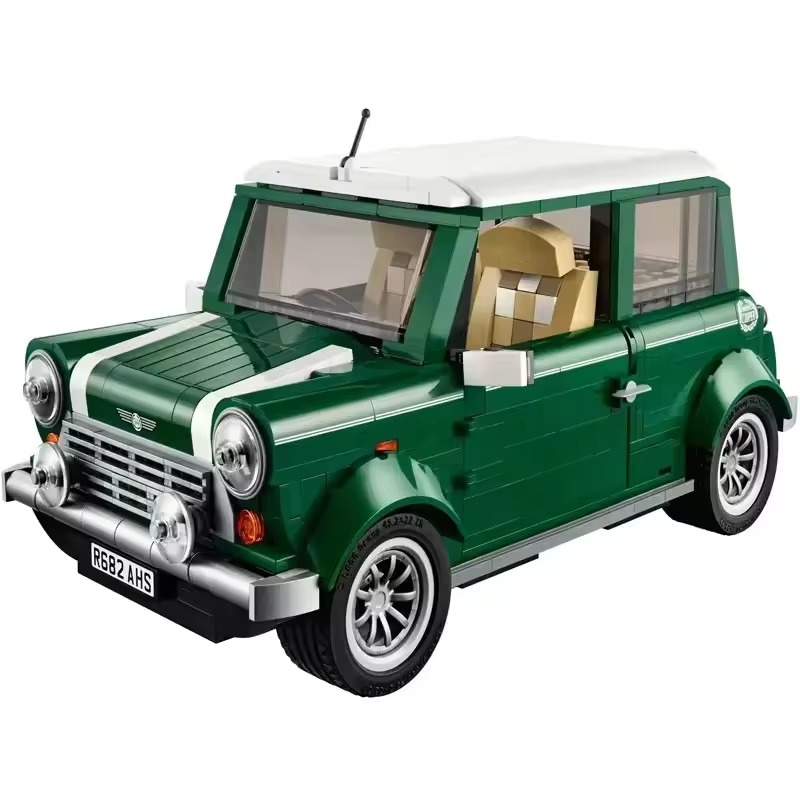 MOC MINI Classic Green CAR Model Building Blocks Bricks Automobile Vehicle Birthday Christmas Toys Gift Compatible 10242