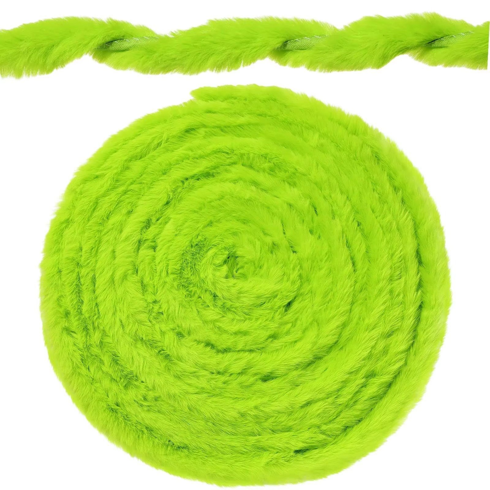 2Pcs 5X150cm Soft Artificial Rabbit Fur Ribbon Fluffy Tapes DIY Trimming Garment Edge Christmas Cap Sewing Crafts Accessory
