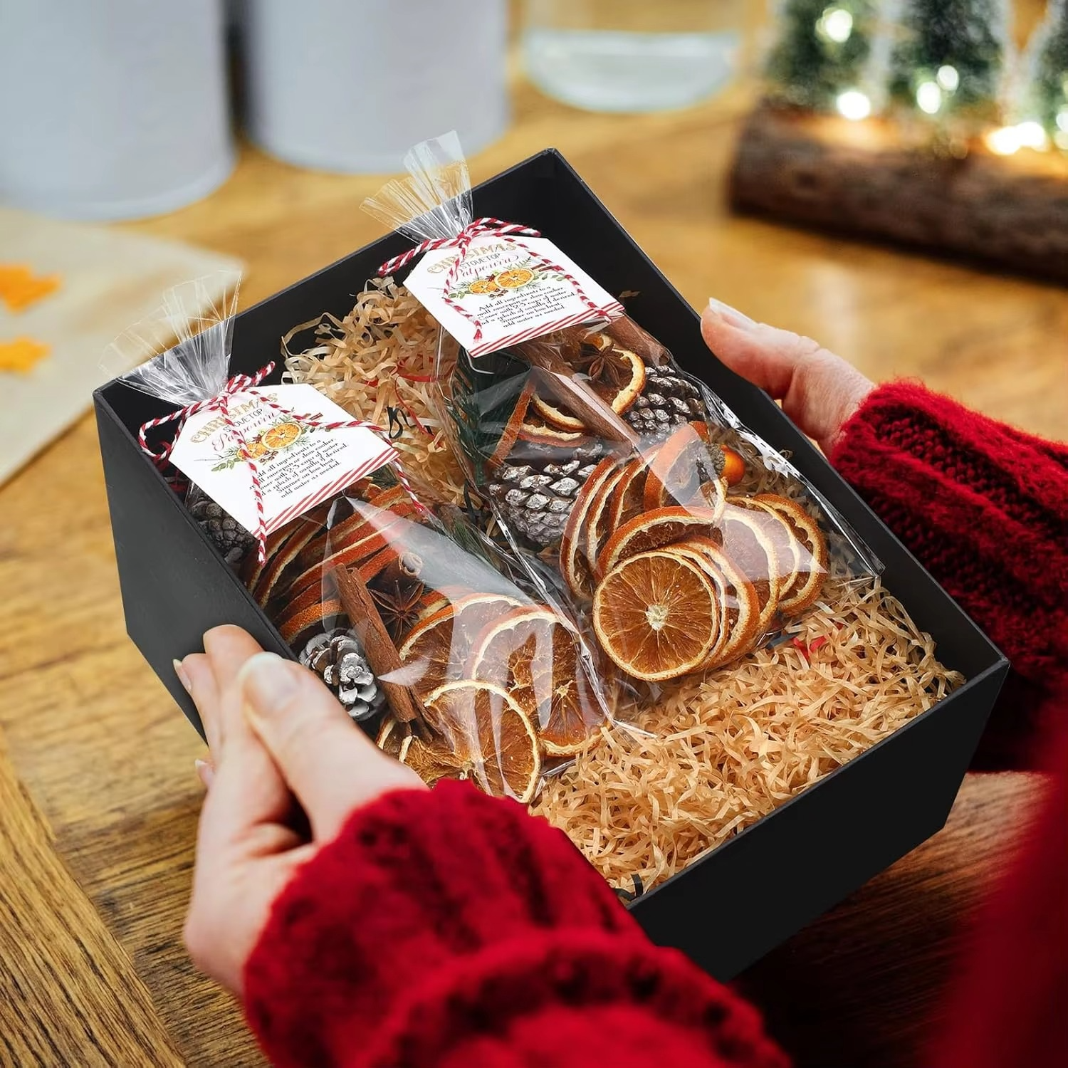 Pcs Christmas Potpourri Cellophane Bags Gift Decor (Square)