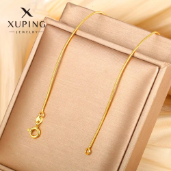 Luxury 24K 9999 Pure Gold real gold Women's Fashion Chain Round Snake Bone Chain Necklace