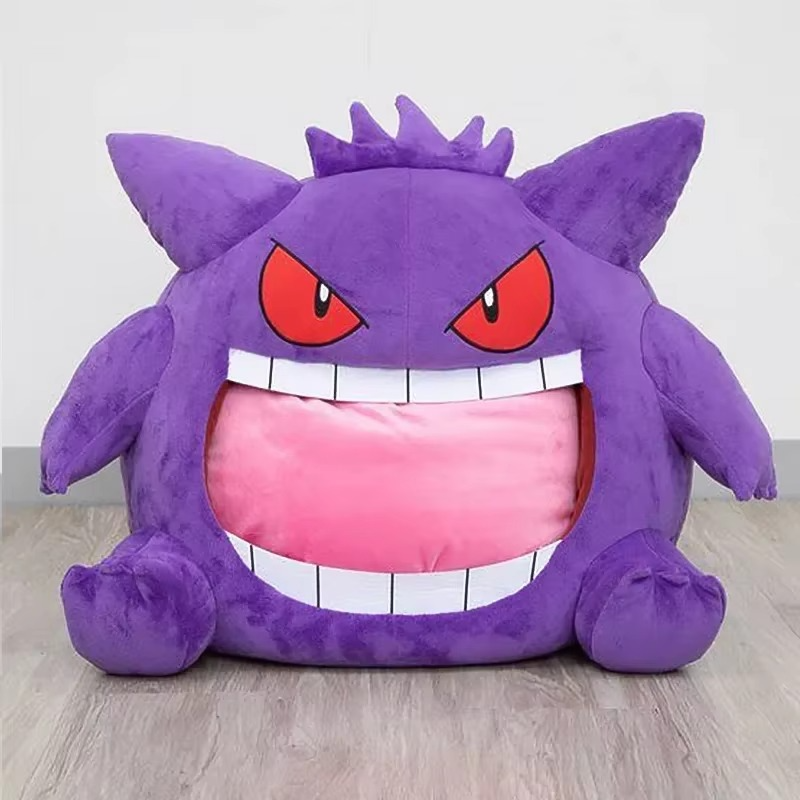 Pokemon Gengar Big Tongue Plushies Anime Peripheral large sized Gengar Sleep Pillow Dual Purpose Nap Blanket Stuffed Plush Toy