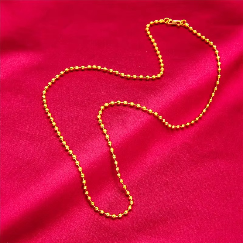 24K Gold S-Clasp Necklace | AU999 Pure Gold, iconic S-shaped clasp, shiny chain, elegant and versatile for daily wear