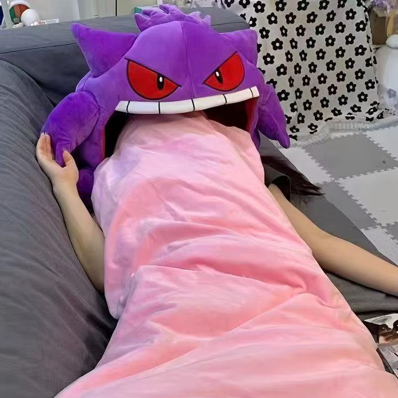Cartoon character Genger Kawaii pp cotton stuffed big tongue doll sleeping pillow Cute children's one-piece sleeping blanket
