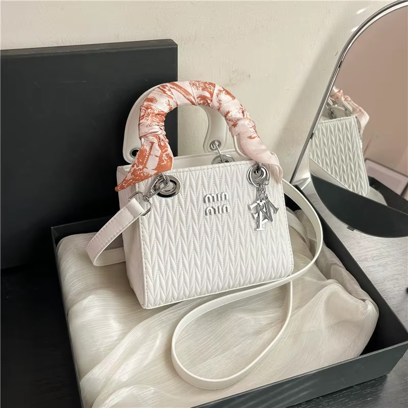 Luxury Textured Lady Dior Bag 2025 New Collection Fashionable Elegant Shoulder Bag Crossbody Small Square Bag