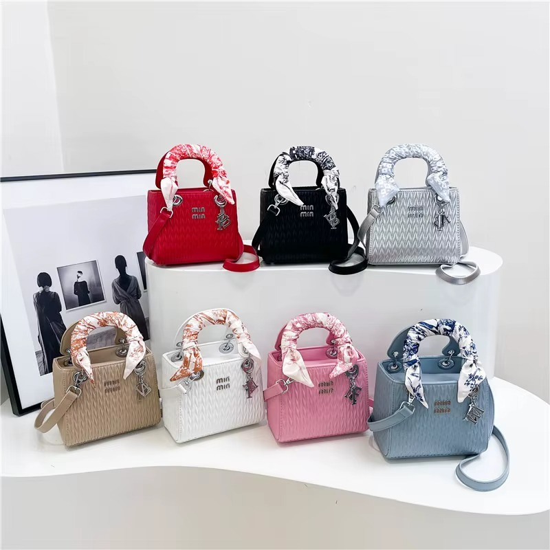 Luxury Textured Lady Dior Bag 2025 New Collection Fashionable Elegant Shoulder Bag Crossbody Small Square Bag