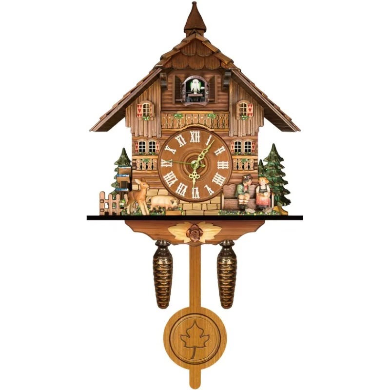 Cuckoo Will Pop Up A Sounding Wall Clock, Wooden Alarm Clock, Living Room Home Wall Decoration Clock
