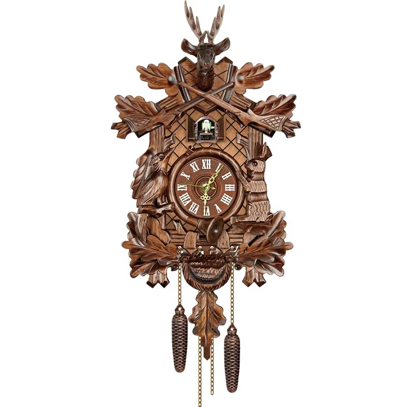 Cuckoo Will Pop Up A Sounding Wall Clock, Wooden Alarm Clock, Living Room Home Wall Decoration Clock