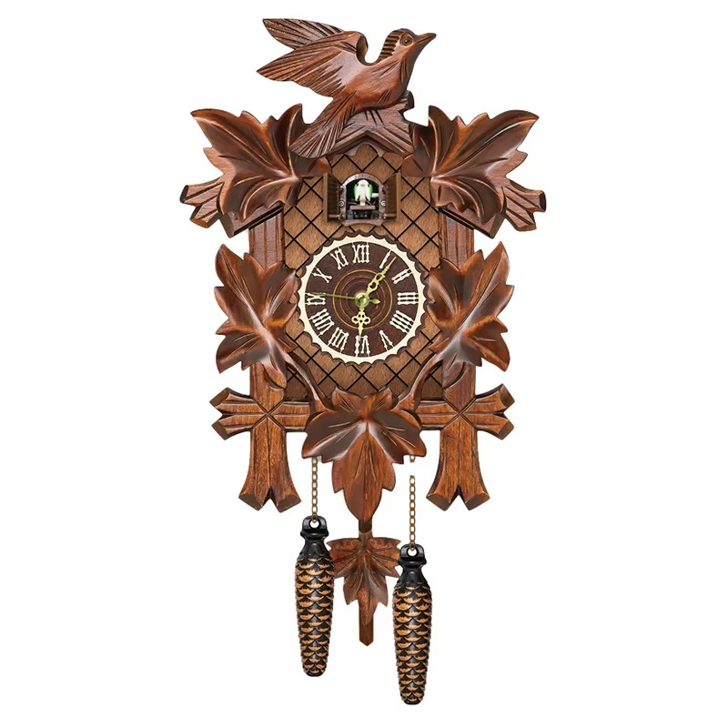 Cuckoo Will Pop Up A Sounding Wall Clock, Wooden Alarm Clock, Living Room Home Wall Decoration Clock