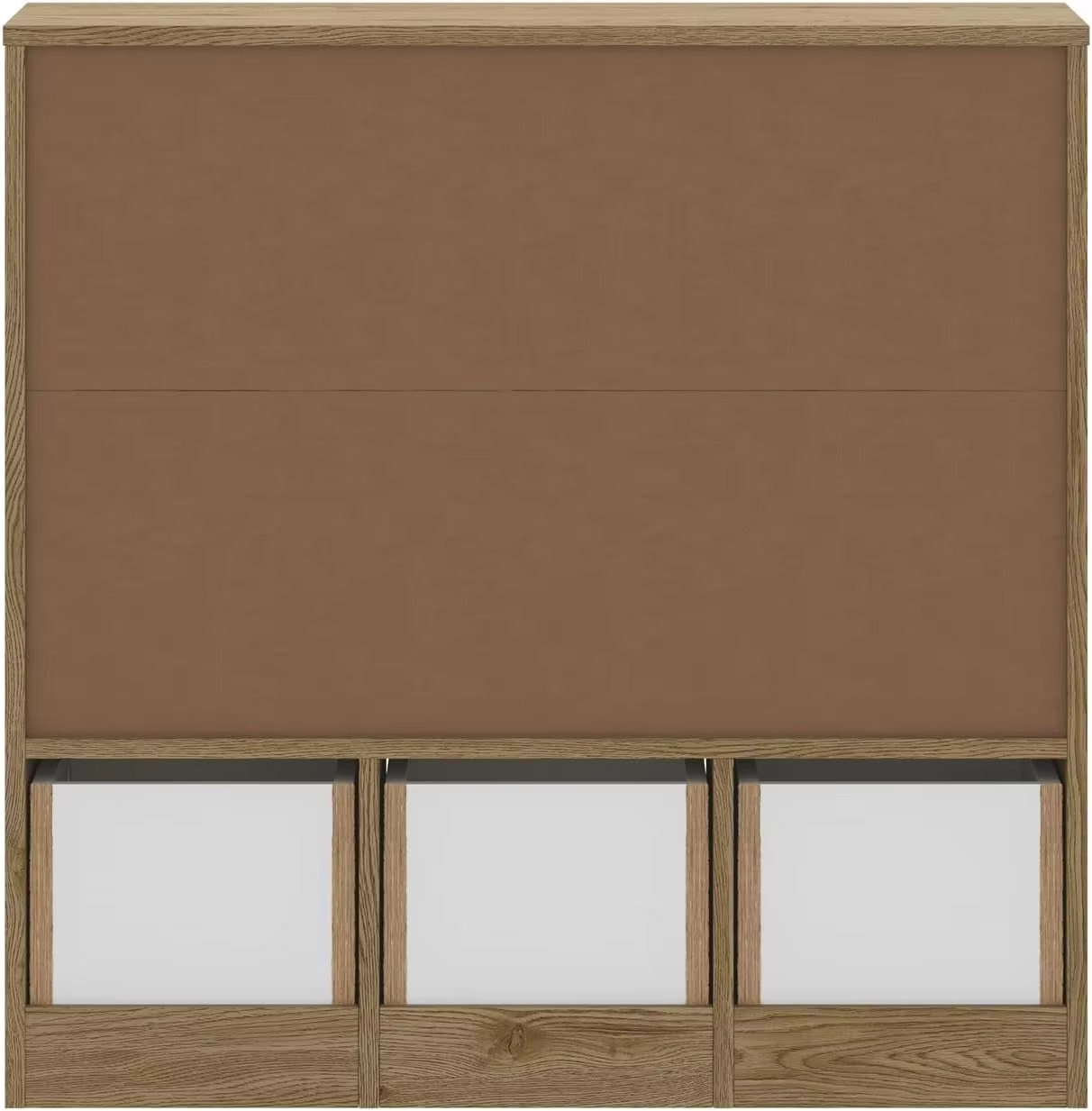 Kids Bookshelf Toy Organiser Cabinet with Removable Box Storage Natural