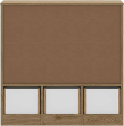 Kids Bookshelf Toy Organiser Cabinet with Removable Box Storage Natural