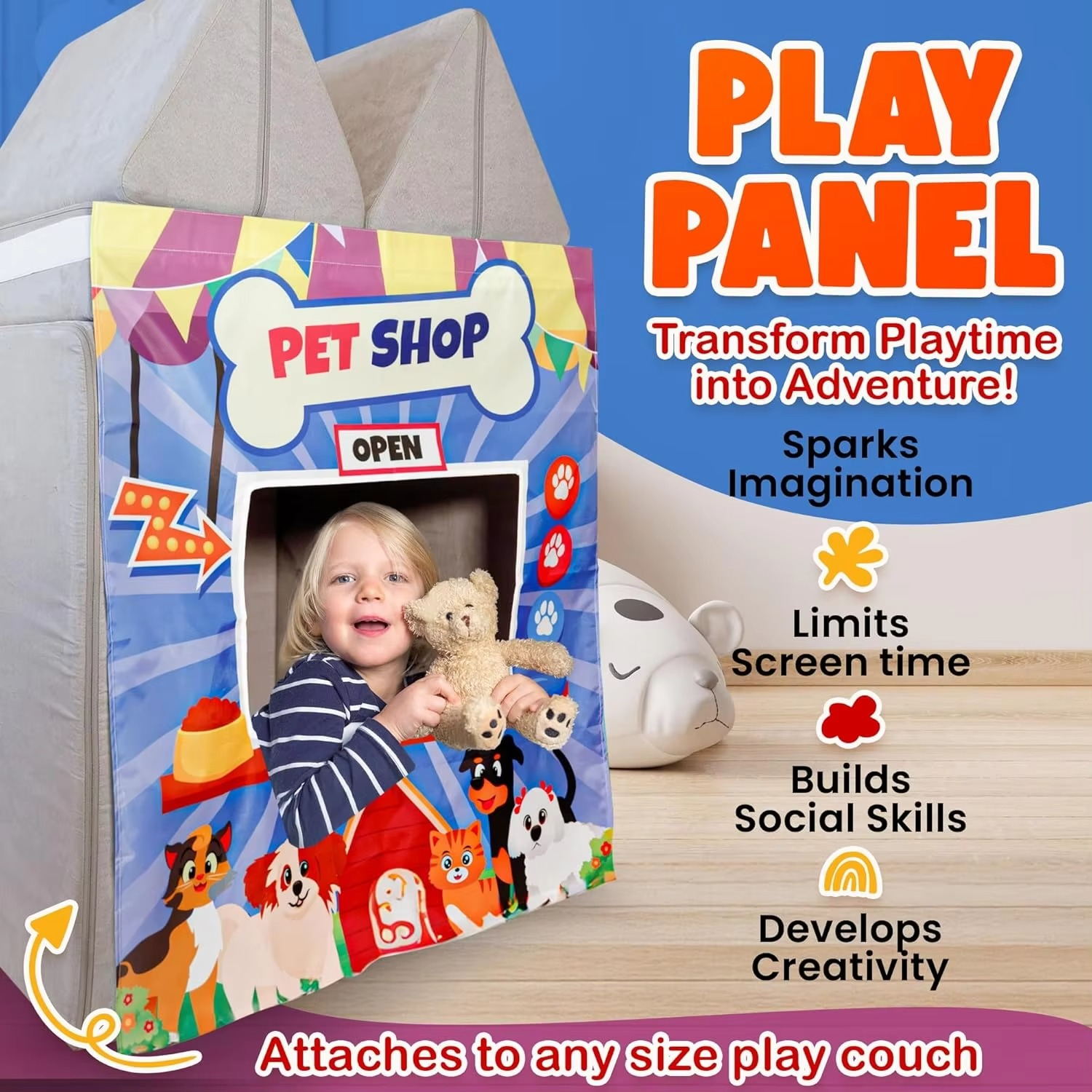 for children's play couch, play plate for children's foam sofa (Pet Shop)