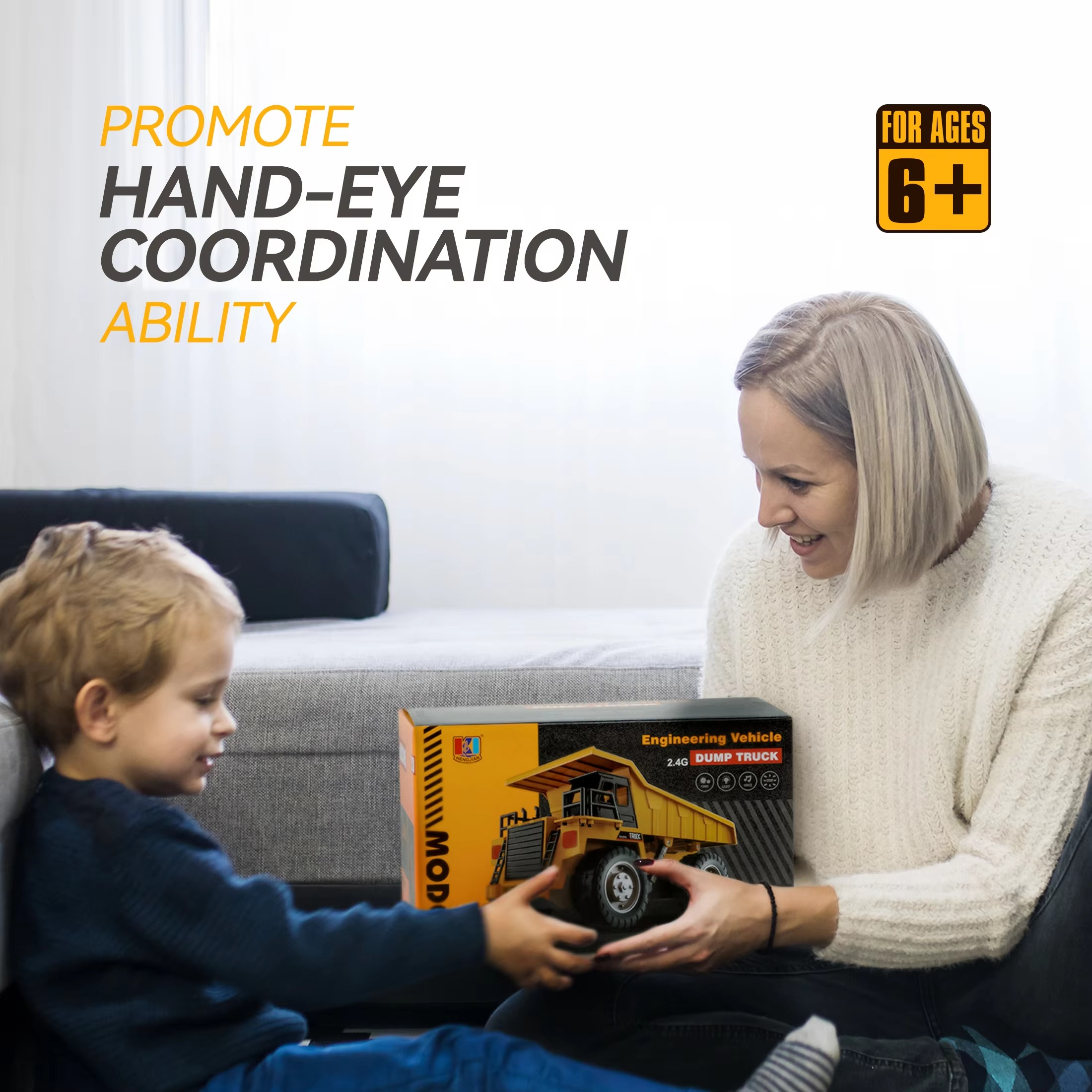 New 2.4G Remote Control Excavator Dump Truck RC Model Car Toy Professional Alloy Plastic Simulation Construction Vehicle for Kid