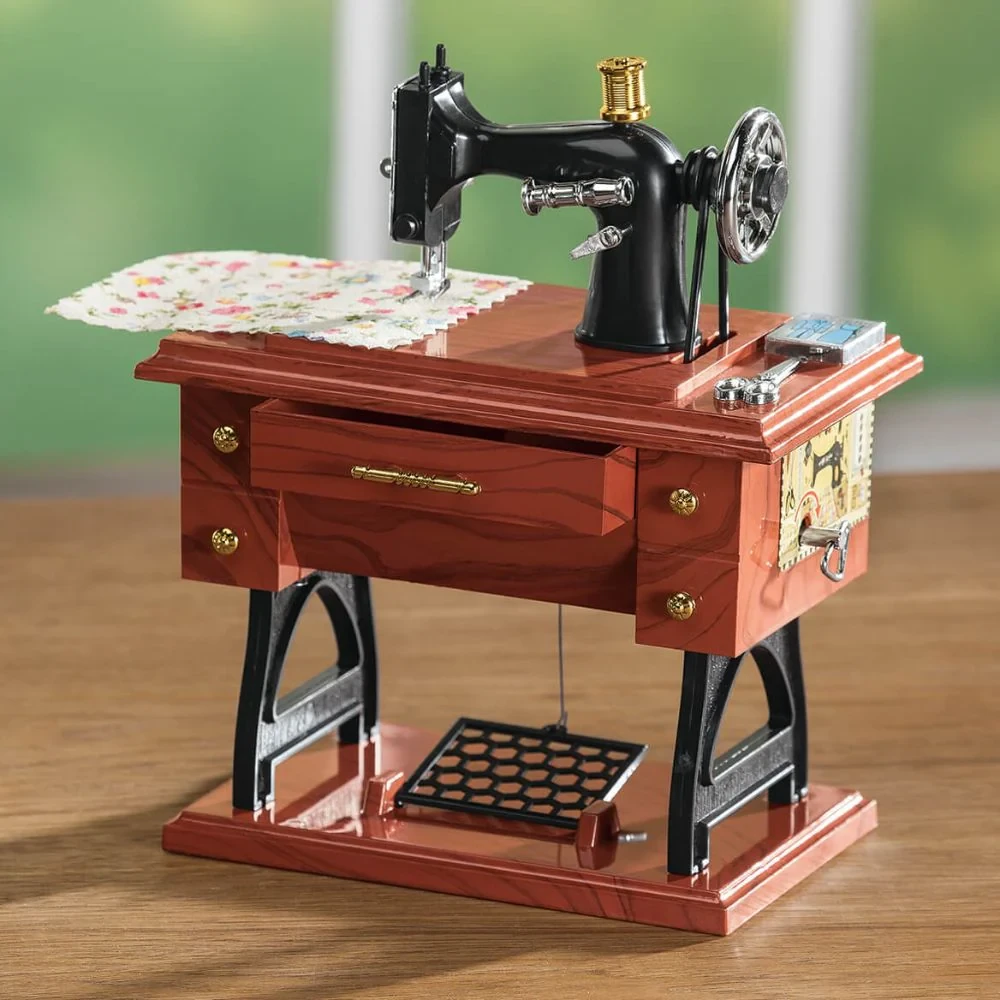 Sewing Machine-Shaped Music Box
